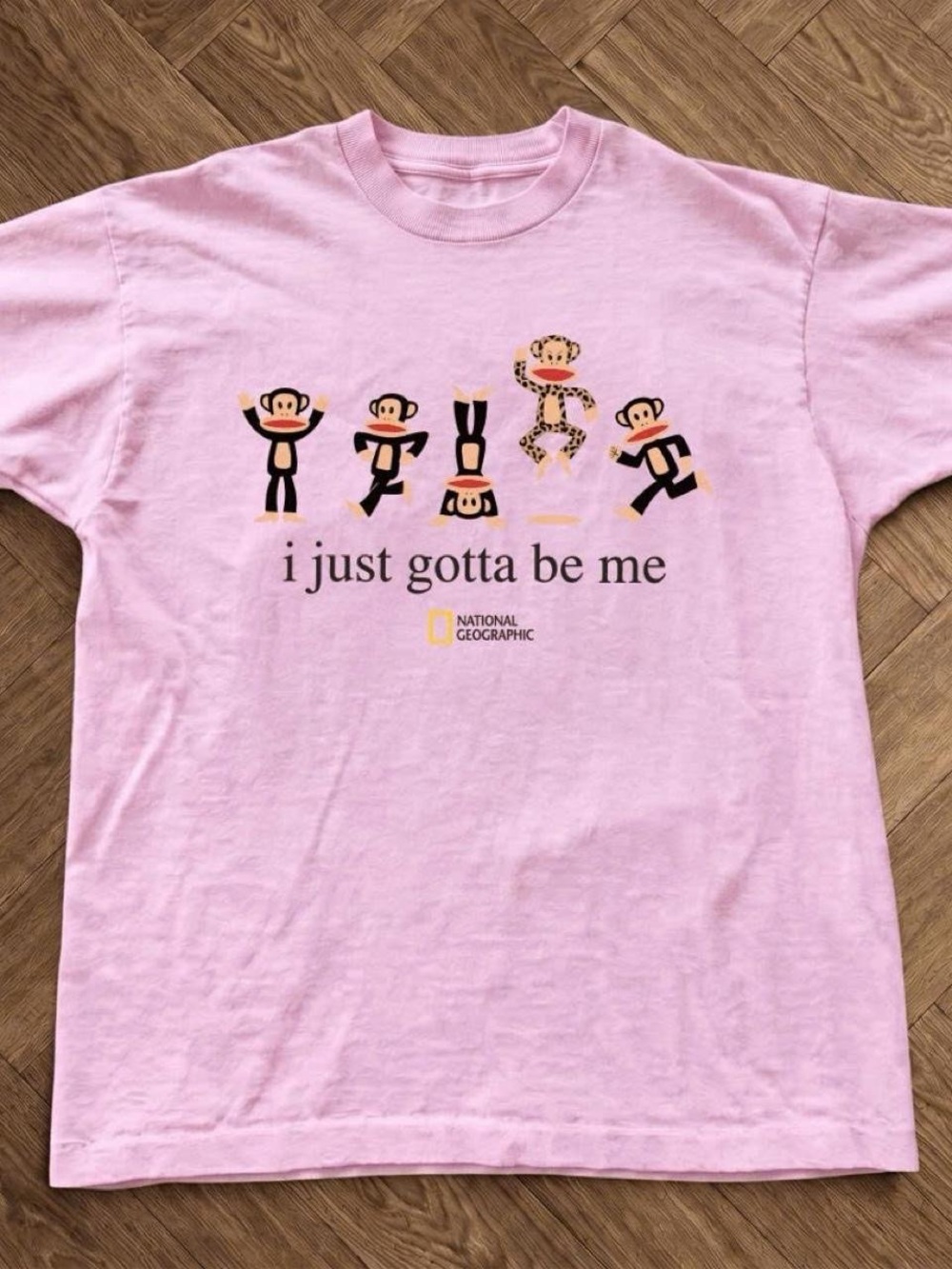 Gildan Pink Kids Monkey Graphic Tee